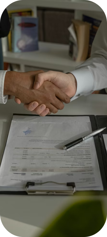 Business agreement handshake